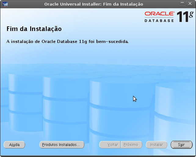 Instalação do Oracle 11g 64bit - Tela 10